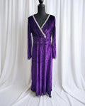 Purple Velvet Dress with Zirconia Stones