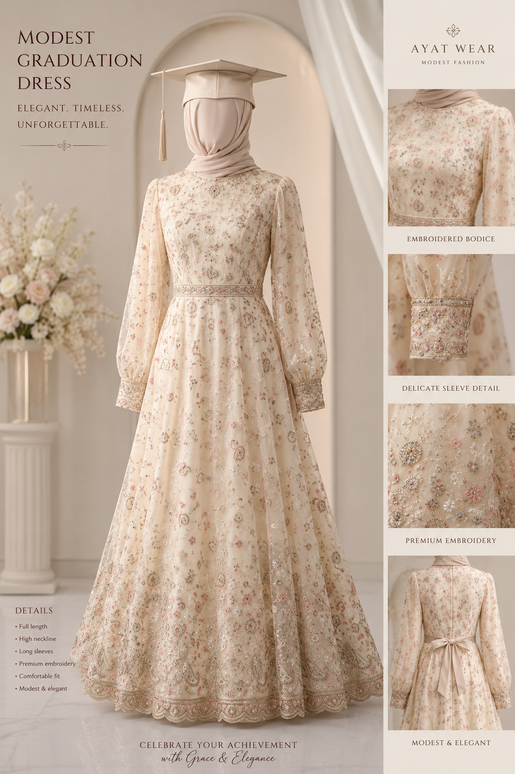 Modest Graduation Dress