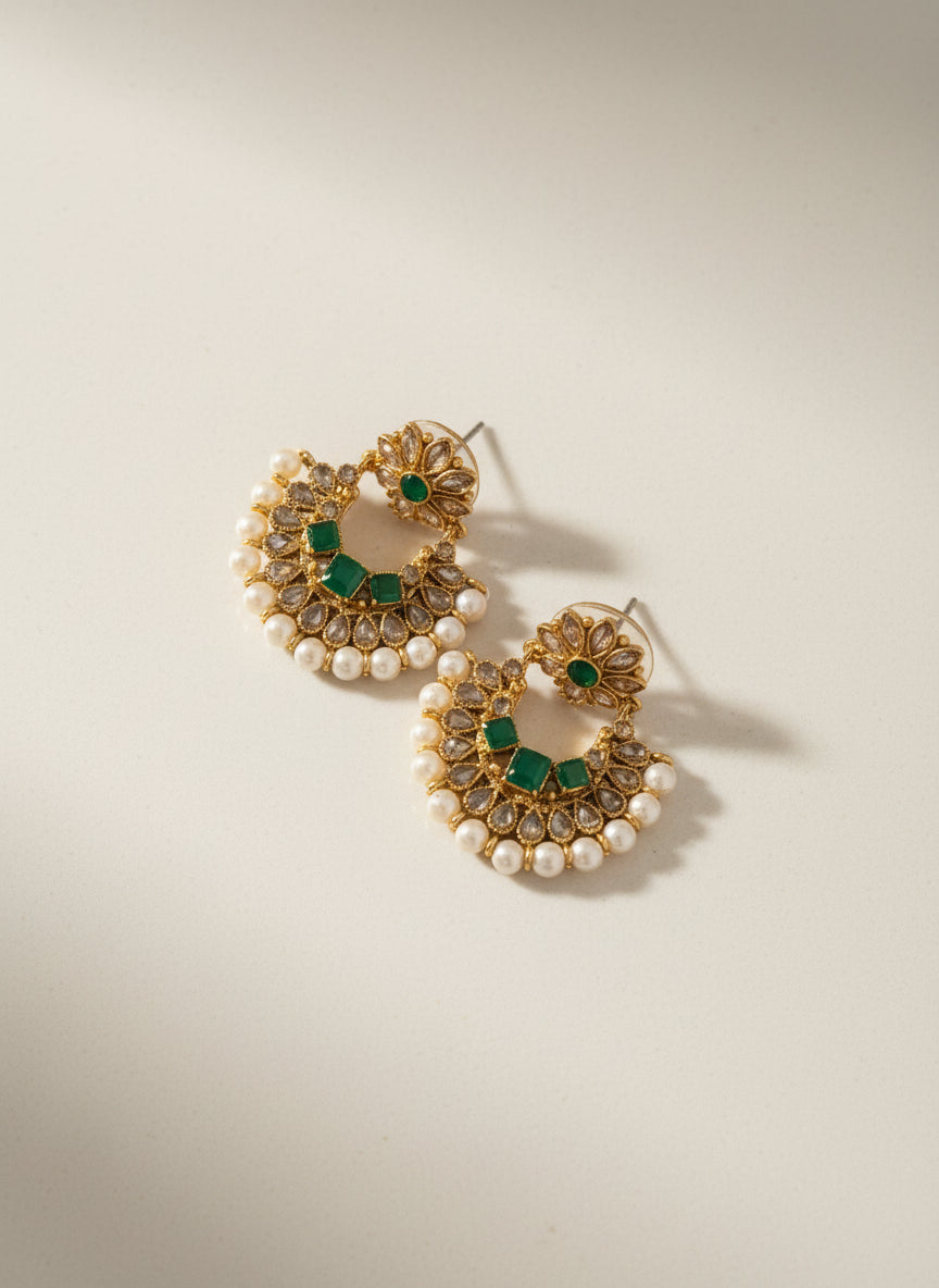 Pearl & Stone Earrings