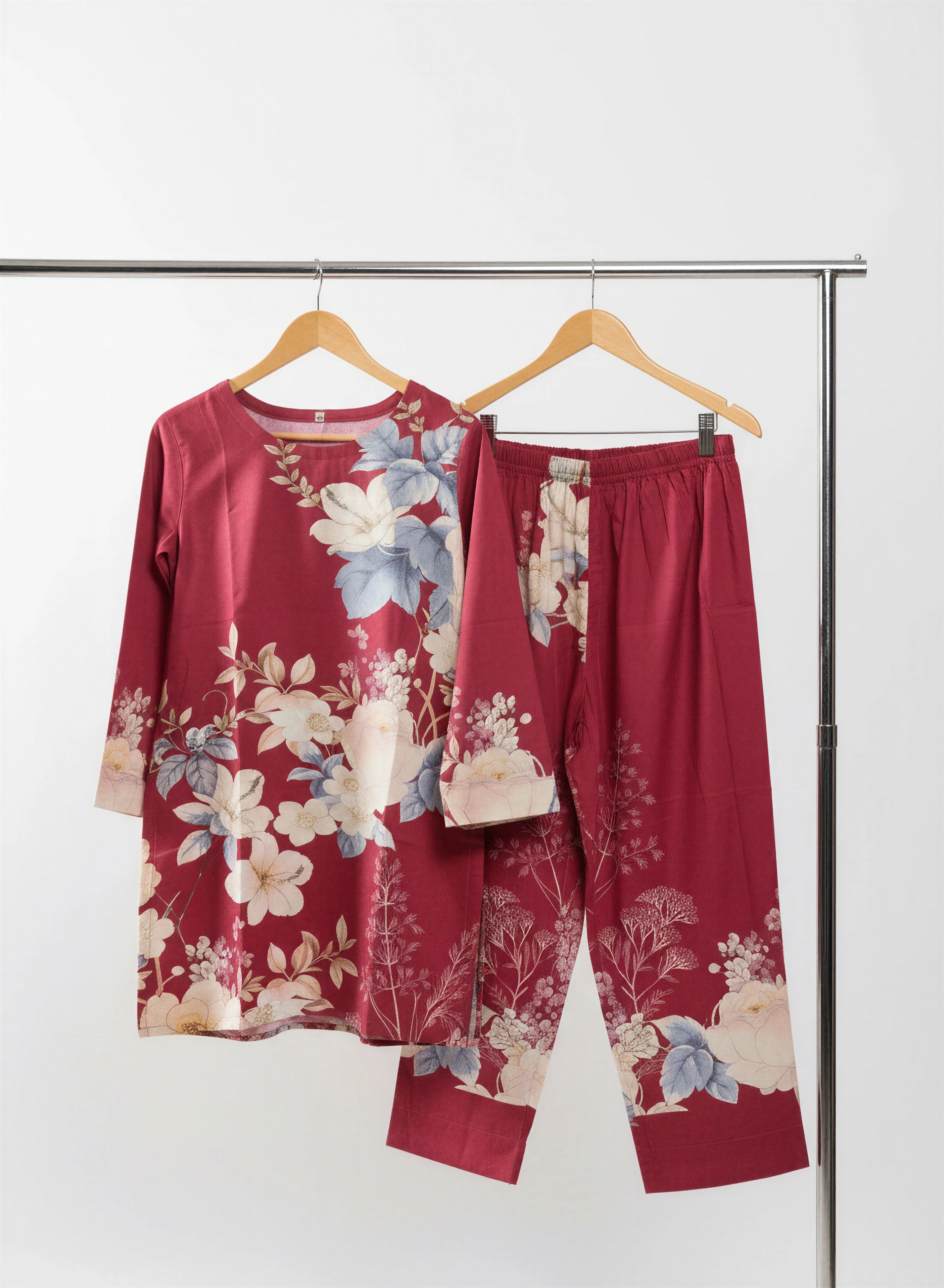 Pink Floral Printed Coord Set - 2 Piece