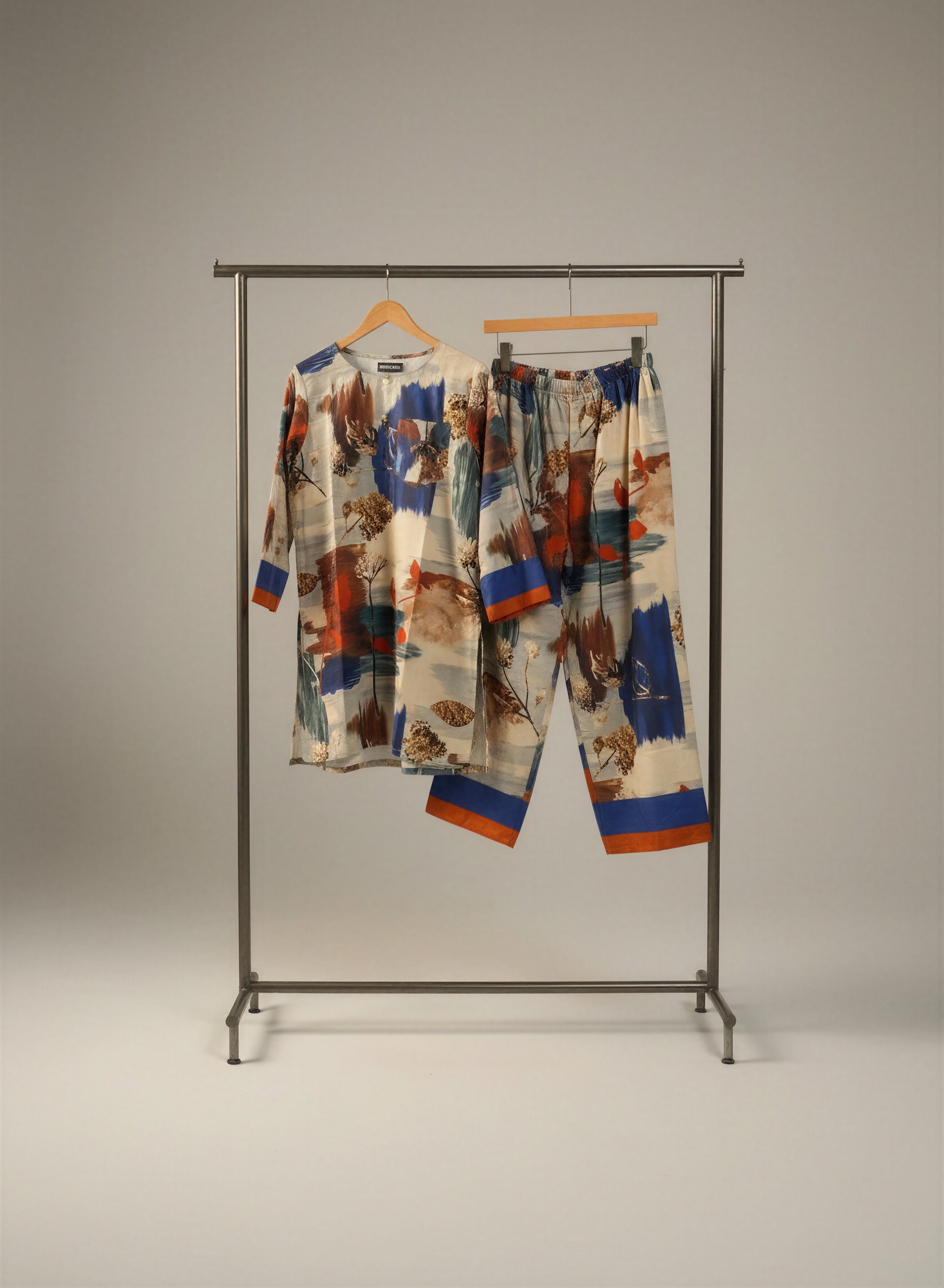 Multi-Color Abstract Printed Coord Set - 2 Piece