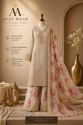 Soft Pastel Chinon Silk 3-Piece Salwar Kameez with Farshi Pant