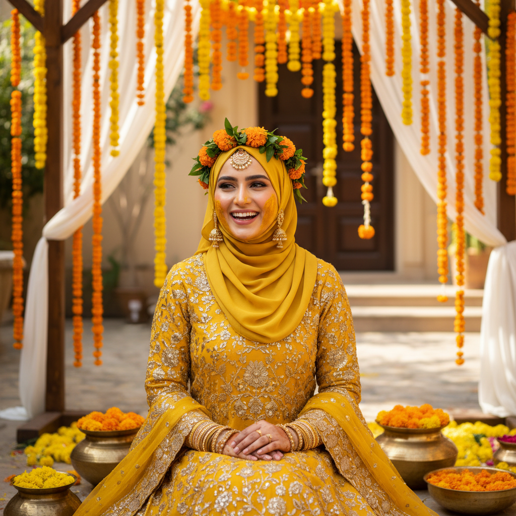 Bride in Haldi Outfit